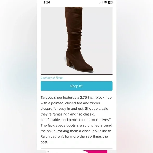 Universal Thread Junie Brown Microsuede Tall Boots size 7.5 new - Picture 10 of 10